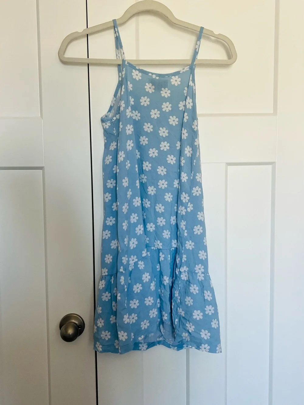 Old Navy Light Blue Daisy Print Spaghetti Strap Sundress